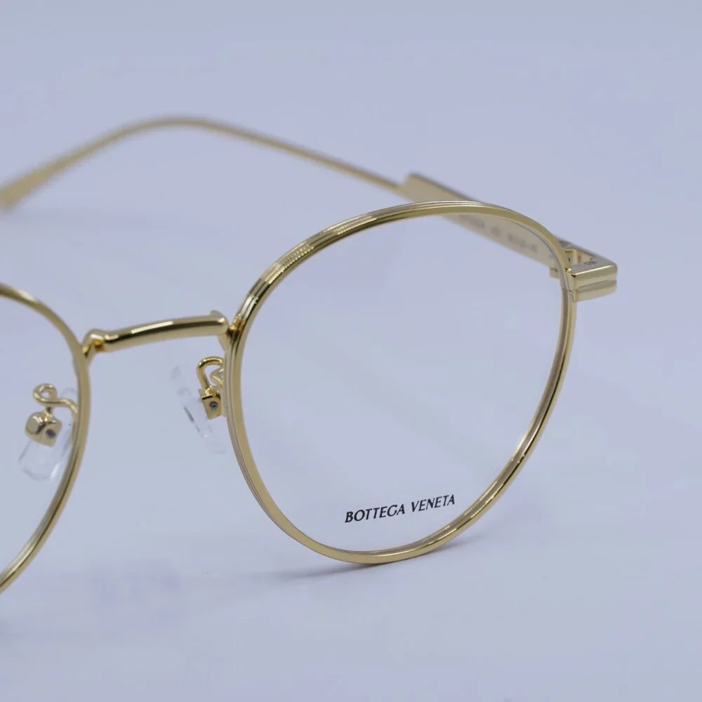 Bottega Veneta BV1016OA 002 Eyeglasses Gold 50mm Round Frame